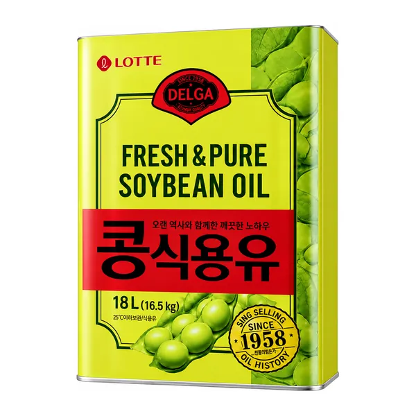 롯데 콩식용유 18L 업소용 식용유 제품 사진
