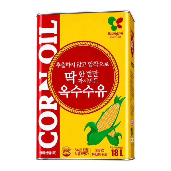 영미 옥수수유 18L 업소용 식용유 제품 사진